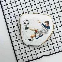 Пряник имбирный "Футболист", 9*9,5см