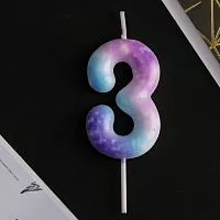 Свеча цифра "3" Disco