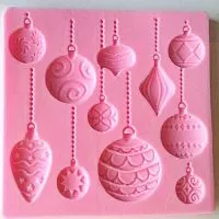Молд "Елочные игрушки" 10*10см