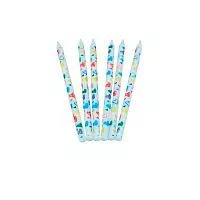 Свечи в торт "С сердечками", 6шт, 13см