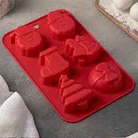 Силиконовая форма "Новый год. Праздник к нам приходит" 26*17,5*2,5см