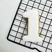 Пряник имбирный "1" белый, 8см