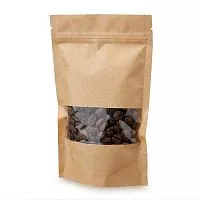 Пакет крафт zip-lock с окном 9*14см
