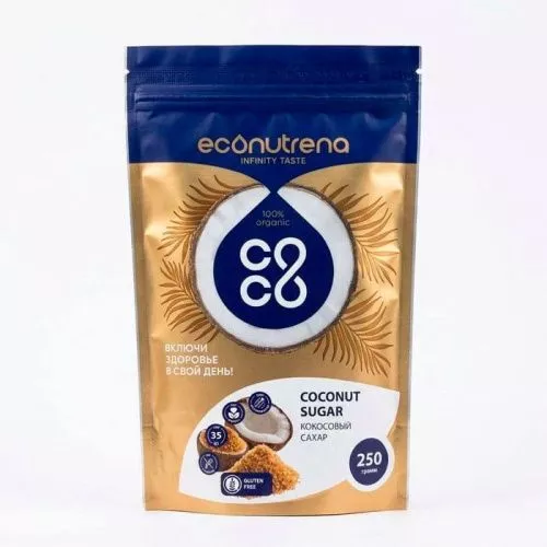 Сахар кокосовый Econutrena, 250г Сахар кокосовый Econutrena, 250г