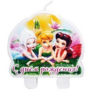Свеча для торта " С Днем Рождения" Disney. Феи Свеча для торта " С Днем Рождения" Disney. Феи
