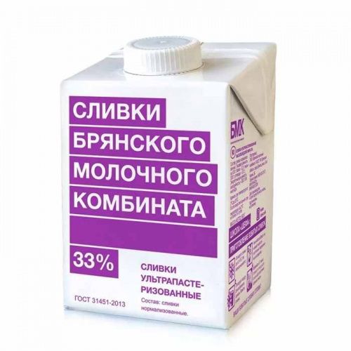 Сливки БМК 33%, 0,5л Сливки БМК 33%, 0,5л