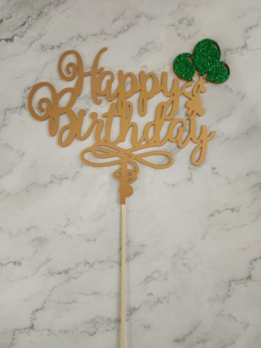 Топпер пластик "Happe birthday шарики" цвет Топпер пластик "Happe birthday шарики" цвет