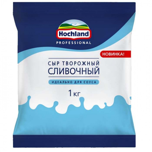 Сыр Творожный Сливочный Hochland 50% Для Соуса, 1кг
