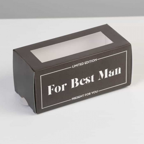 Коробка для макаронс "For best man" 12*5,5*5,5см Коробка для макаронс "For best man" 12*5,5*5,5см