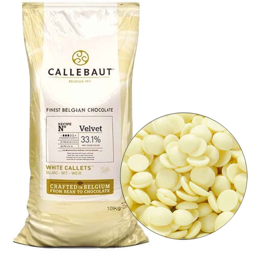 Шоколад Каллебаут Callebaut Белый Velvet 32%, упаковка 10кг.